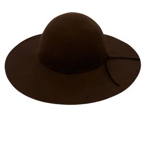 Chocolate Brown Rounded Floppy Annie Hall Hat Boho Eclectic Wide Brim